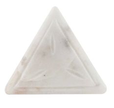 White Triangle Stone Dresser Knobs